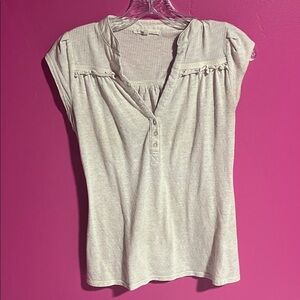Elegant Women's Beige Blouse with Button Detail